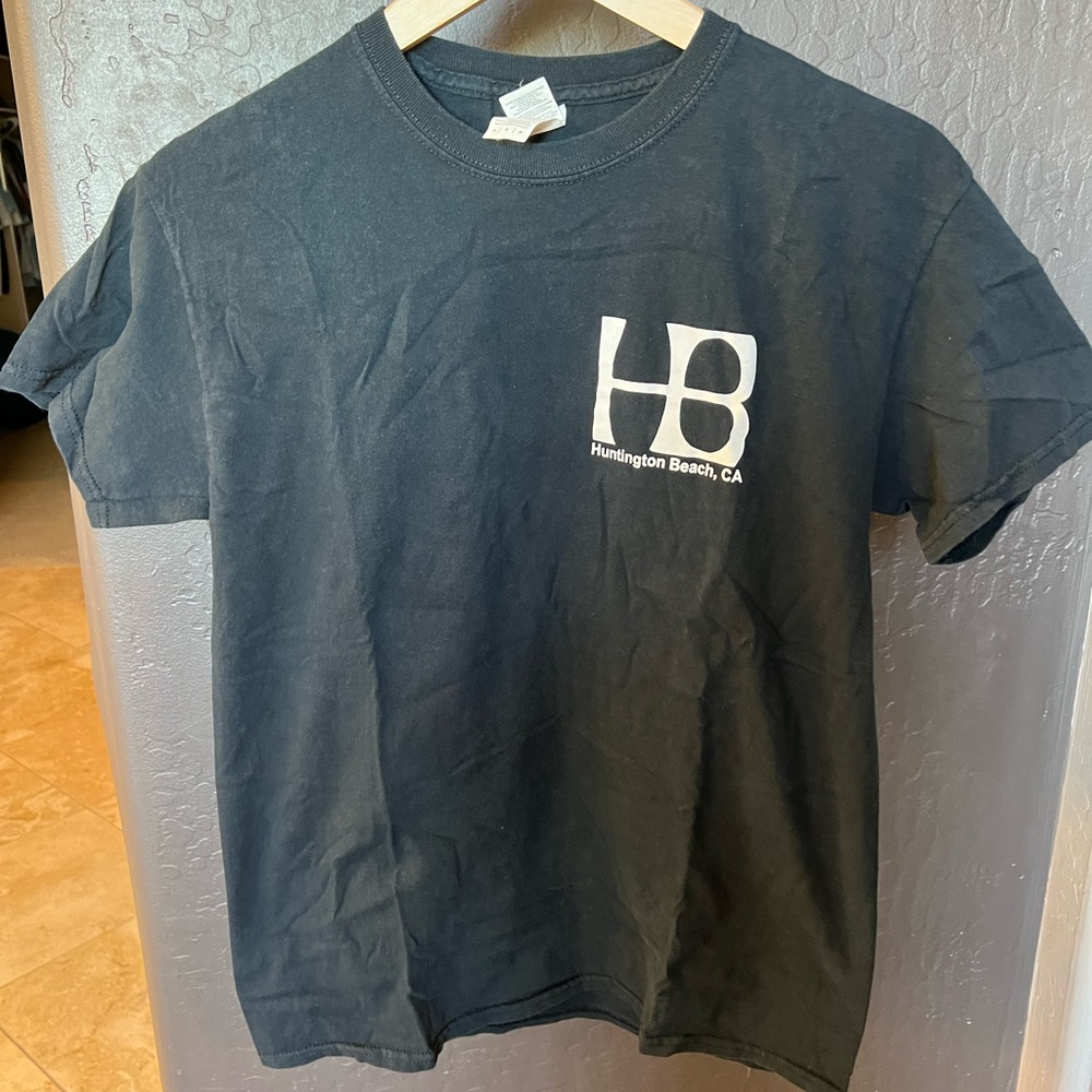 Huntington Beach Black Logo Tee